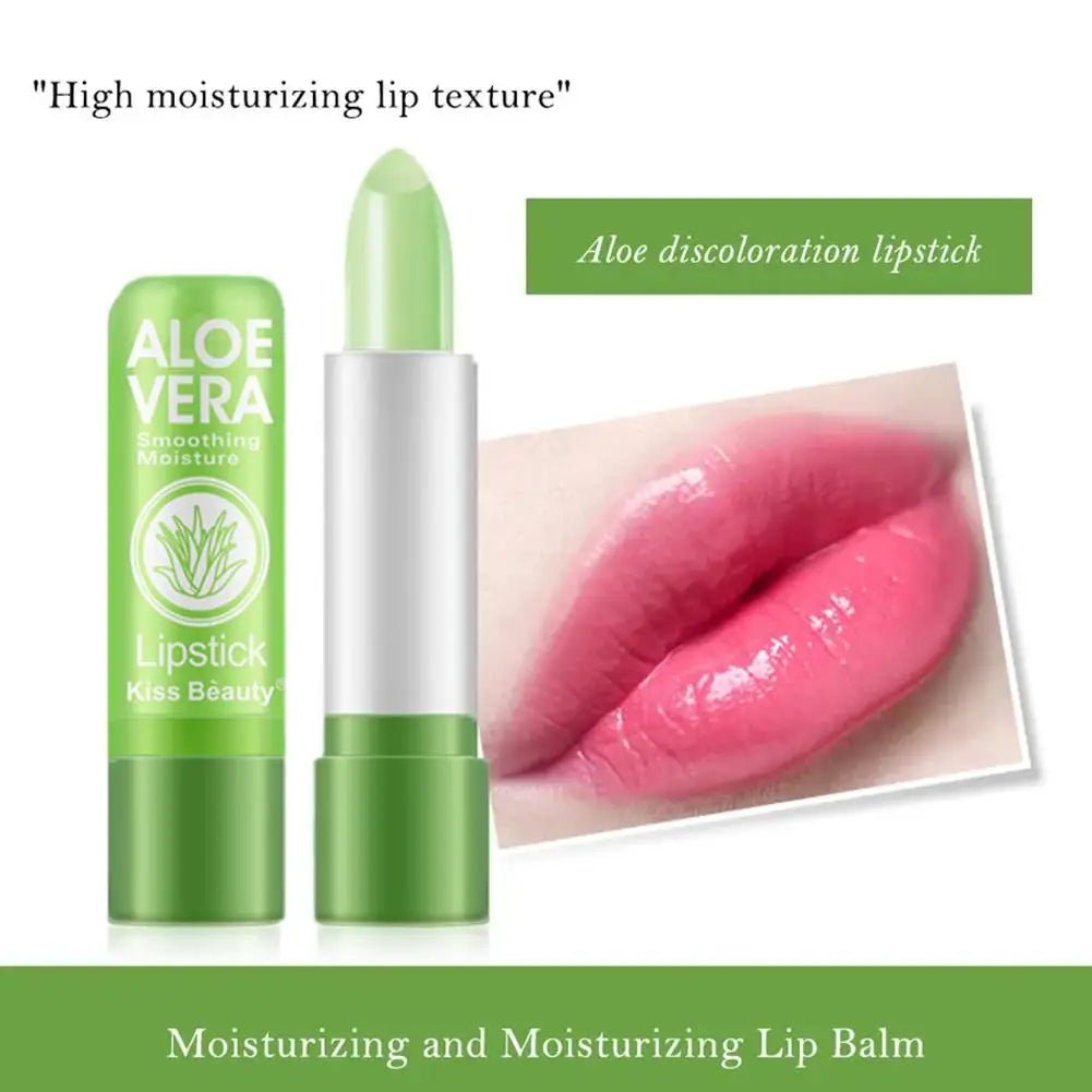 Aloe Vera Color Changing Lipstick, Long Lasting Nourishing Lip Care, Moisturizing and Fade ResistantAzizaK