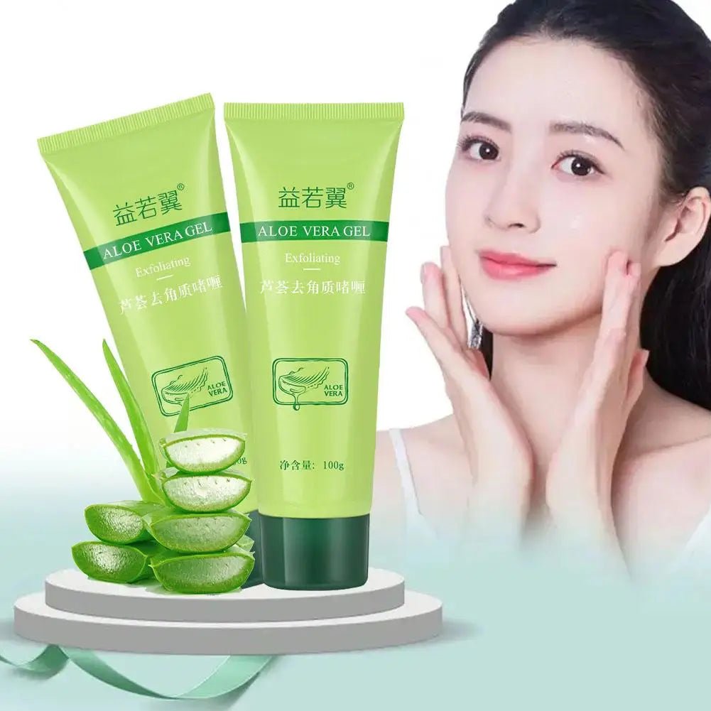 Aloe Vera Facial Scrub Gel, Exfoliating Face Scrub, Cleanse, Remove Blackheads, Moisturize, Shrink Pores, Skin Care, 30g - 100gAzizaK