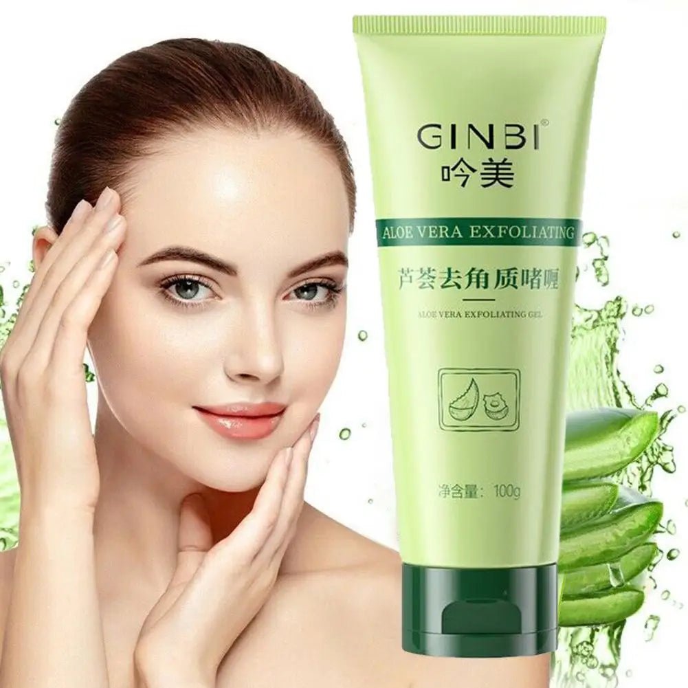 Aloe Vera Facial Scrub Gel, Exfoliating Face Scrub, Cleanse, Remove Blackheads, Moisturize, Shrink Pores, Skin Care, 30g - 100gAzizaK