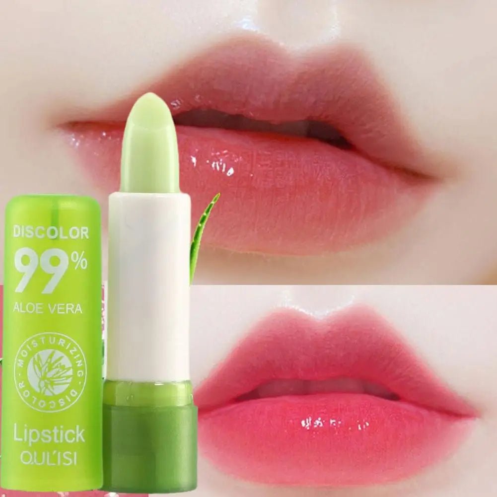 Aloe Vera Jelly Magic Color Changing Lip Balm Moisturizer Girl Lipstick Nourishing Gloss MakeupAzizaK