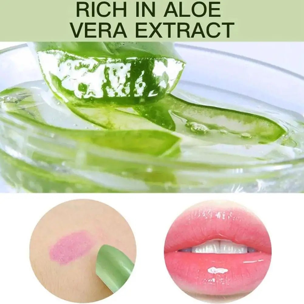 Aloe Vera Jelly Magic Color Changing Lip Balm Moisturizer Girl Lipstick Nourishing Gloss MakeupAzizaK