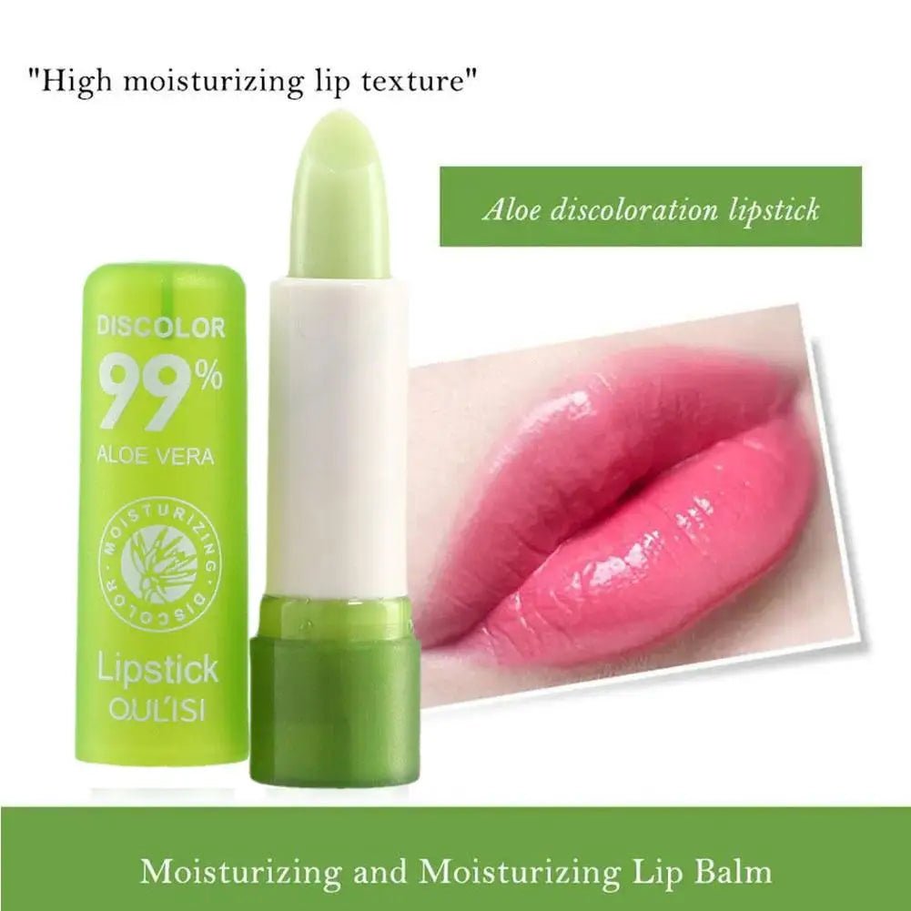 Aloe Vera Jelly Magic Color Changing Lip Balm Moisturizer Girl Lipstick Nourishing Gloss MakeupAzizaK