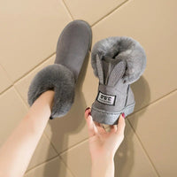 Ankle Boots Fur Winter Rabbit Ears CuteAzizaK