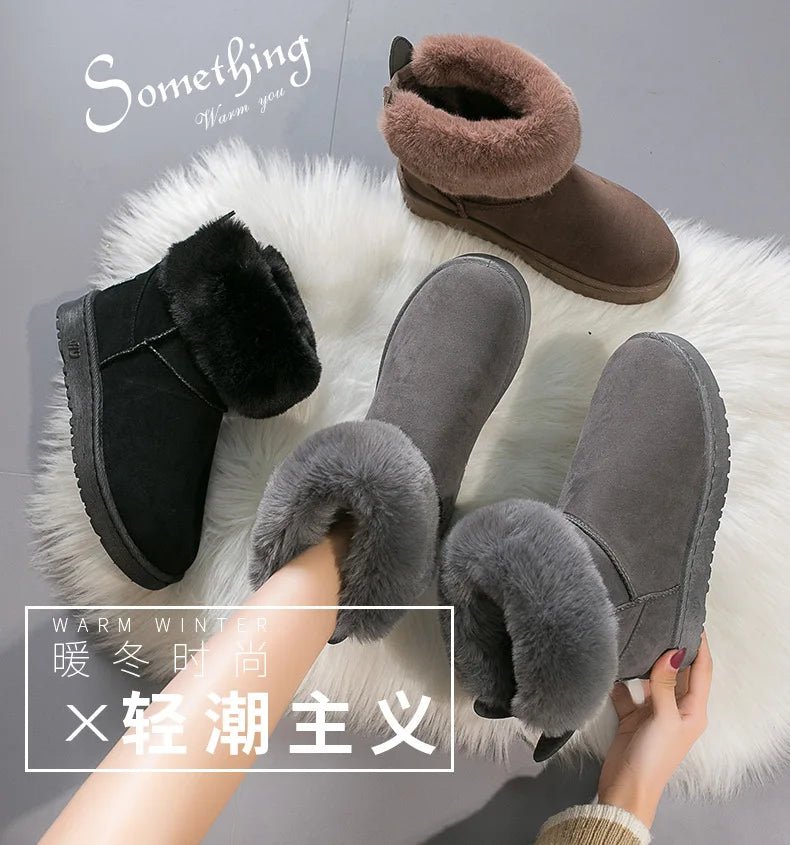 Ankle Boots Fur Winter Rabbit Ears CuteAzizaK