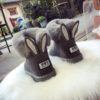 Ankle Boots Fur Winter Rabbit Ears CuteAzizaK