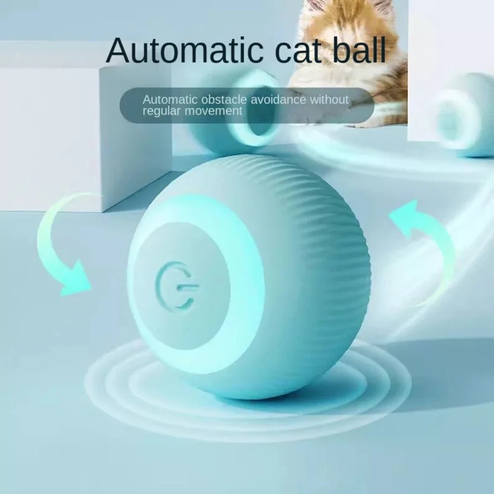 Automatic Motion Cat Toy Interactive Ball Rechargeable Electric Pet Accessories Cat Toys Garden ProductsAzizaK