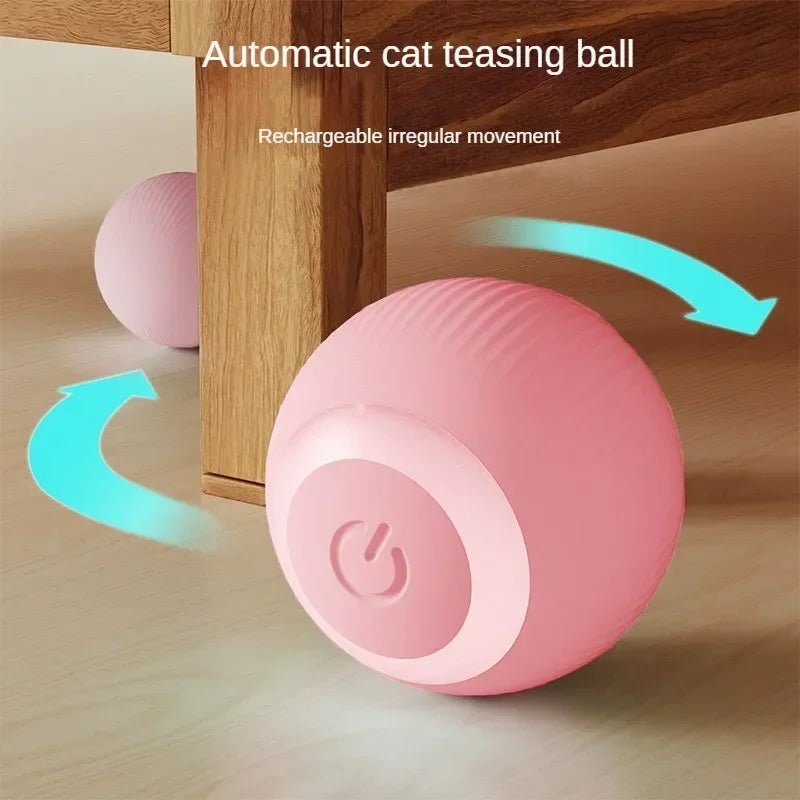 Automatic Motion Cat Toy Interactive Ball Rechargeable Electric Pet Accessories Cat Toys Garden ProductsAzizaK