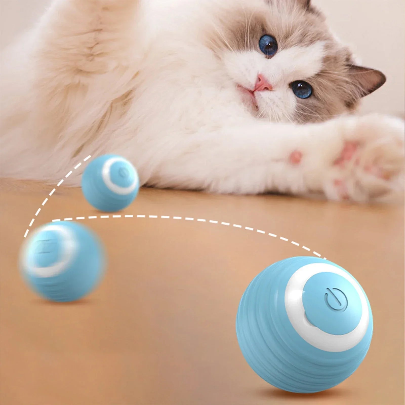 Automatic Motion Cat Toy Interactive Ball Rechargeable Electric Pet Accessories Cat Toys Garden ProductsAzizaK