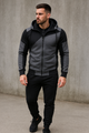 double zipper hooded jacket with pants