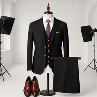 Men’s Premium 3-Piece Business Suit Set – Jacket, Vest & Trousers