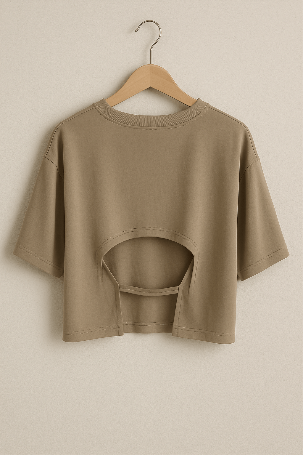 Back Cutout Cropped T-ShirtAzizaK