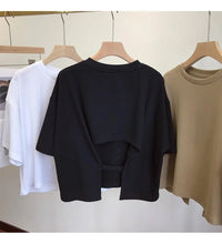 Back Cutout Cropped T-ShirtAzizaK