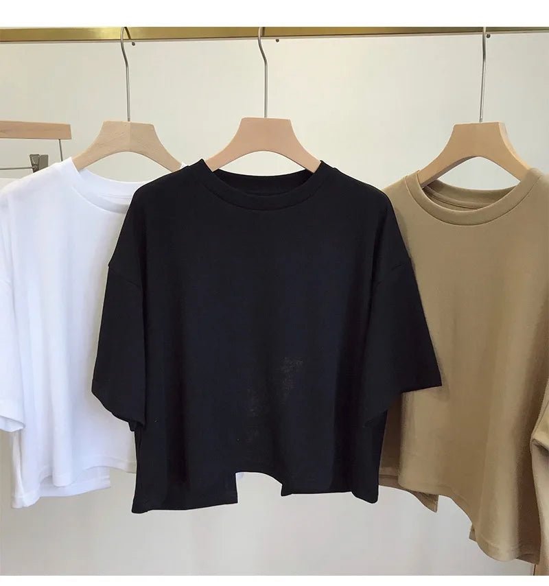 Back Cutout Cropped T-ShirtAzizaK