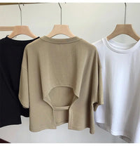 Back Cutout Cropped T-ShirtAzizaK