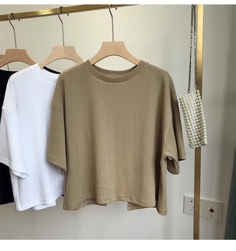 Back Cutout Cropped T-ShirtAzizaK
