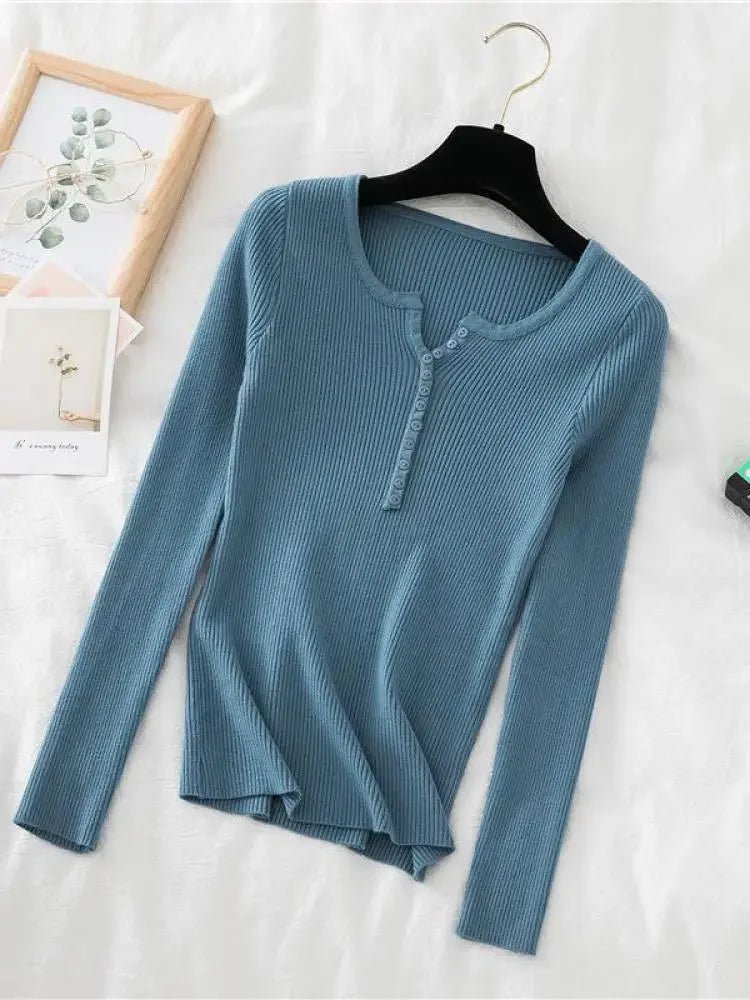 Basic slim sweater in soft and warm knitAzizaK