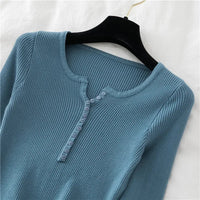 Basic slim sweater in soft and warm knitAzizaK