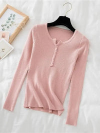 Basic slim sweater in soft and warm knitAzizaK