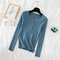 Basic slim sweater in soft and warm knitAzizaK