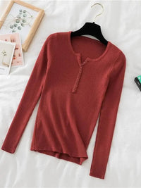 Basic slim sweater in soft and warm knitAzizaK