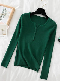 Basic slim sweater in soft and warm knitAzizaK