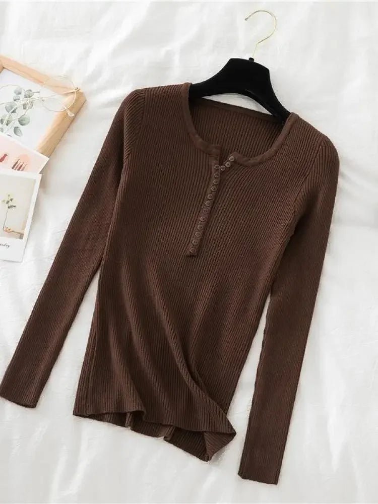 Basic slim sweater in soft and warm knitAzizaK