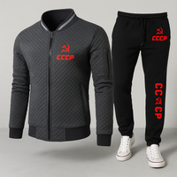 Crew neck jacket and sweatpants