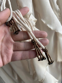 Beaded Lace Ruffle BlouseAzizaK