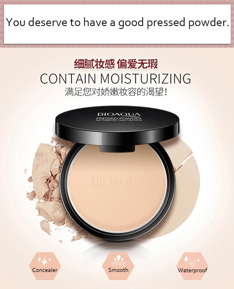 BIOAQUA Brand Face Base Mineral Pressed Powder Makeup Matte Smooth Concealer Control Oil Foundation Contour Make Up CosmeticsAzizaK