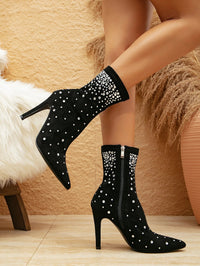 Black High Heel Ankle Boots for WomenAzizaK