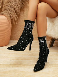 Black High Heel Ankle Boots for WomenAzizaK