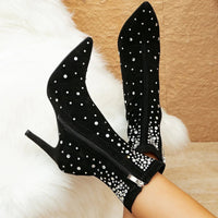 Black High Heel Ankle Boots for WomenAzizaK