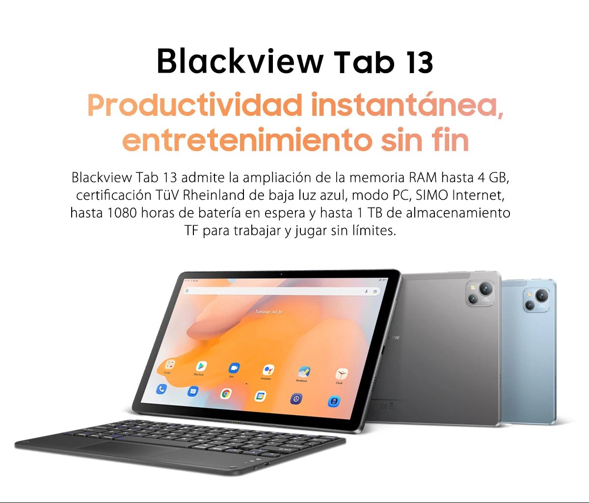 Blackview Tab 13 Tablet 10.1'' FHD+ Display Helio G85 Octa Core 6GB+128GB SIMo Tablets Pad 7280mAh Android 12 13MP CameraAzizaK