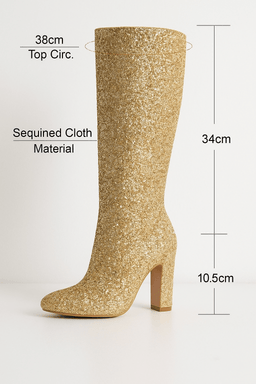 Boots Red Silver Gold Sequined ClothAzizaK