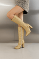 Boots Red Silver Gold Sequined ClothAzizaK