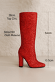 Boots Red Silver Gold Sequined ClothAzizaK