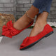 Bow Detail Flats – Elegant Slip - On ShoesAzizaK