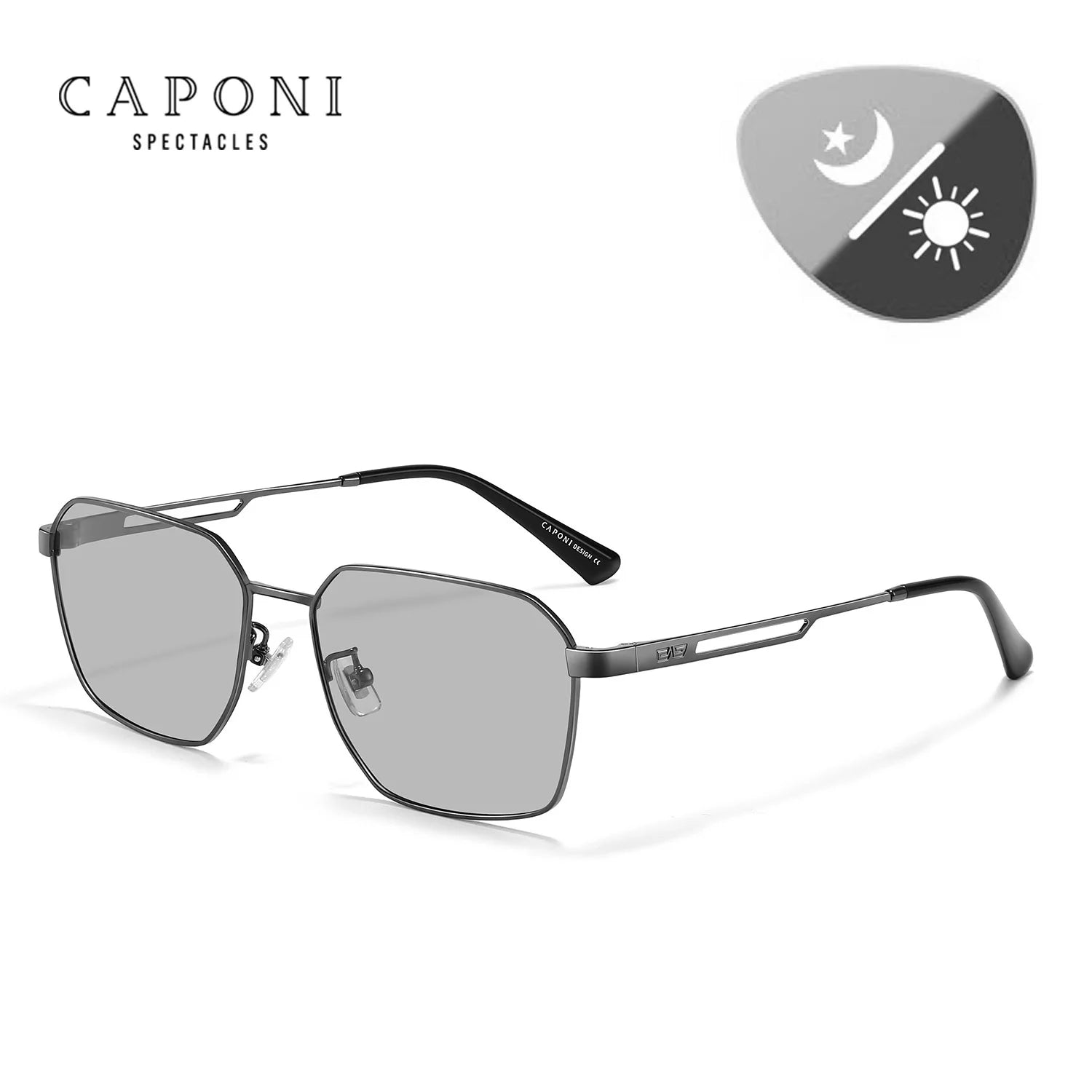 Brand Design Photochromic Sunglasses Square UV400 ProtectionAzizaK