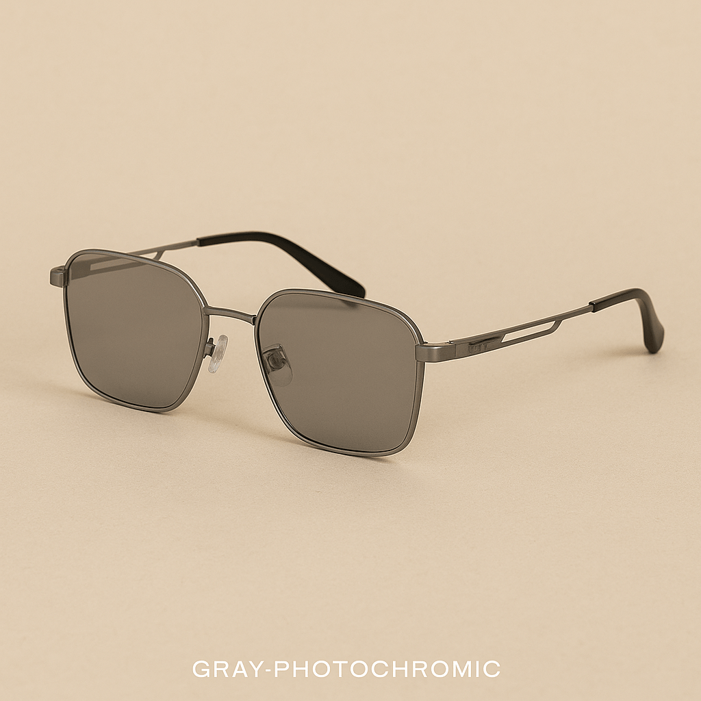 Brand Design Photochromic Sunglasses Square UV400 ProtectionAzizaK