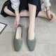 Breathable Knit Flats – Women’s Square Toe Slip - OnsAzizaK