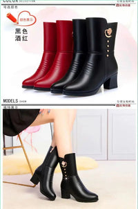 Calf - high boots fully lined with leather and zip fasteningAzizaK