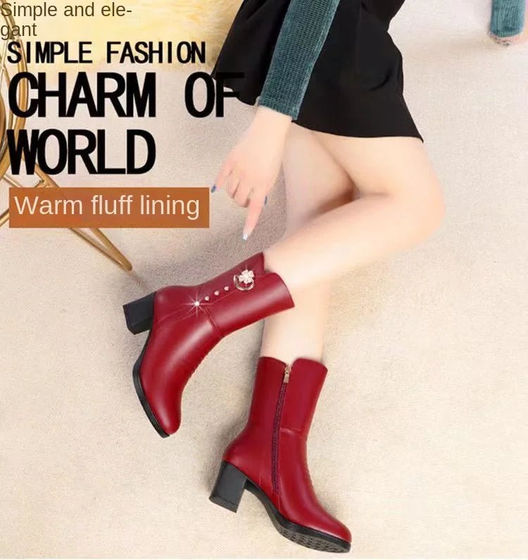 Calf - high boots fully lined with leather and zip fasteningAzizaK