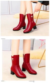 Calf - high boots fully lined with leather and zip fasteningAzizaK