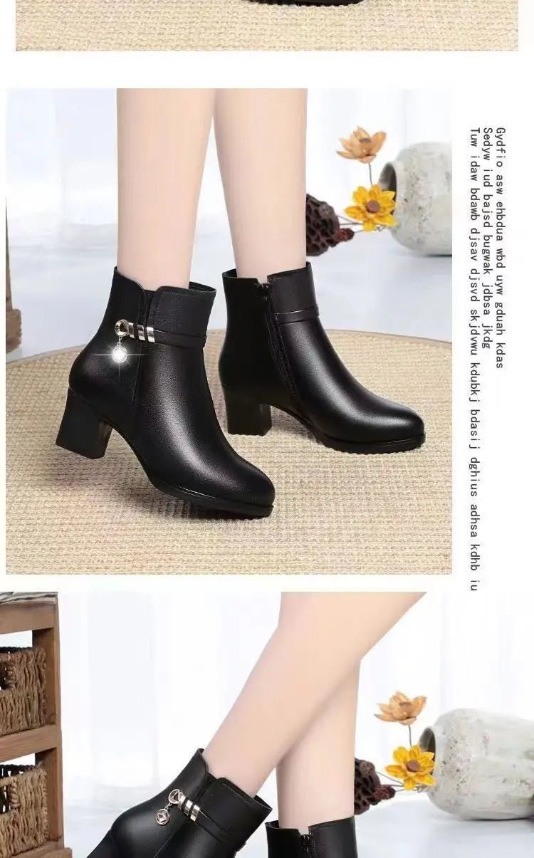 Calf - high boots fully lined with leather and zip fasteningAzizaK