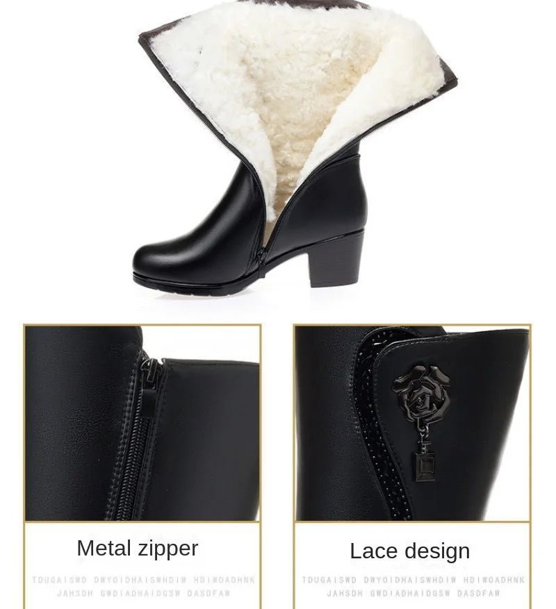 Calf - high boots fully lined with leather and zip fasteningAzizaK