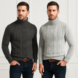 Casual chunky turtleneck sweaterAzizaK