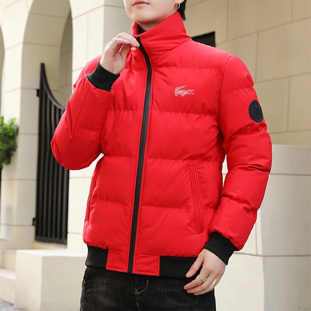 casual cotton windbreaker coat with zipperAzizaK