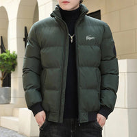 casual cotton windbreaker coat with zipperAzizaK