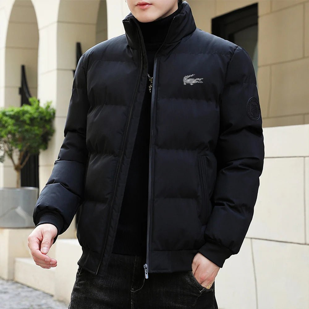 casual cotton windbreaker coat with zipperAzizaK