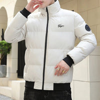 casual cotton windbreaker coat with zipperAzizaK